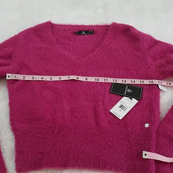 *NWT Volcom Fuchsia Long Sleeve Ultra Soft Sweater - Picture 7 of 8